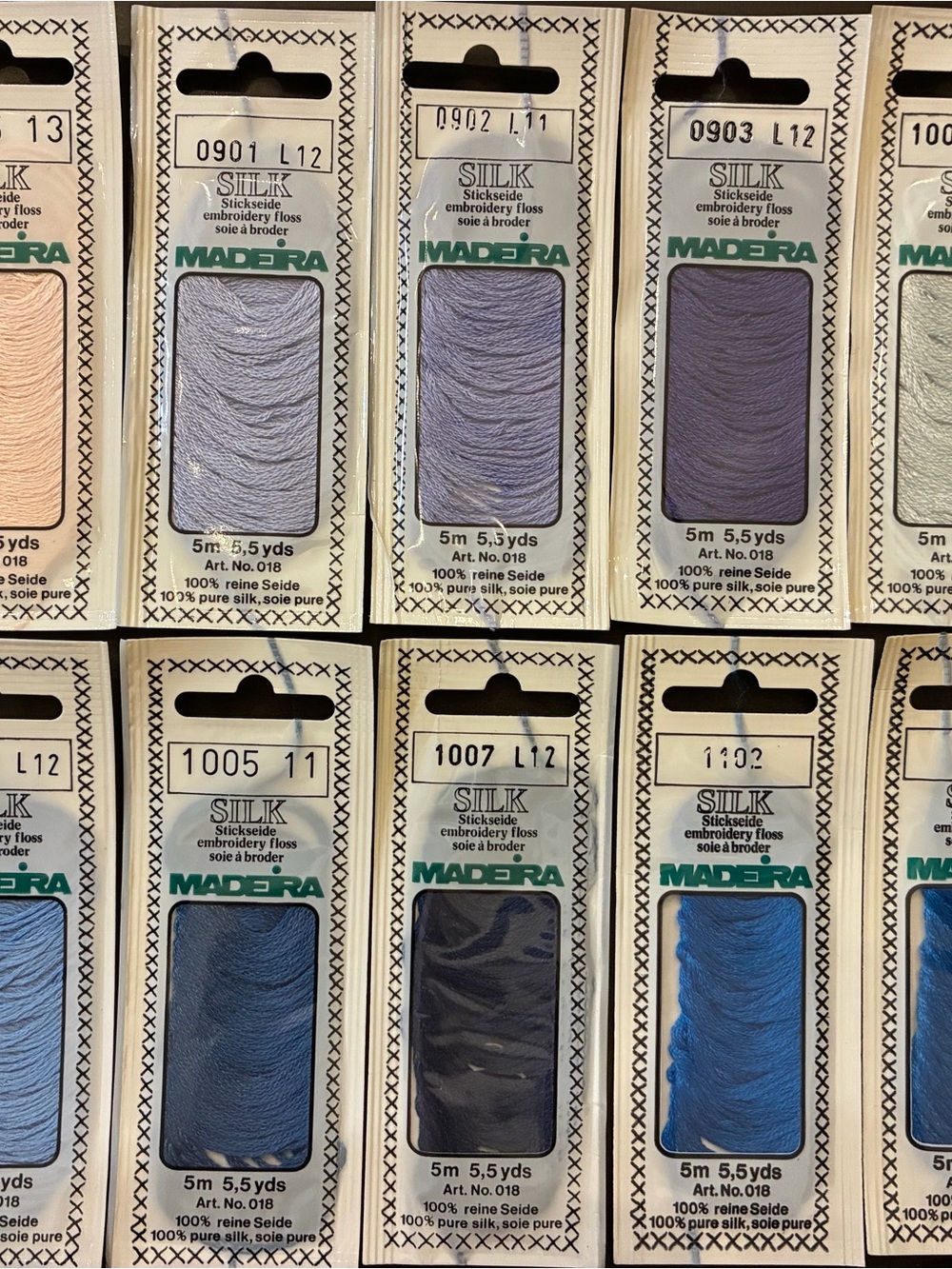 Madeira Silk Embroidery Floss Assorted Lot of 10